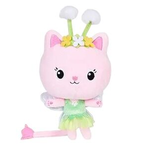 Gabby's Dollhouse Kitty Fairy Plush Kids Pink Excellent Wings Flower Crown